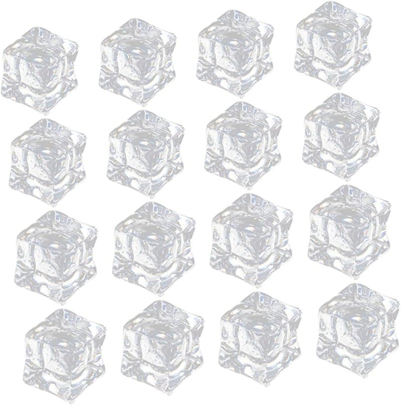 Acrylic Fake Ice Cubes 60pcs Irregular Square For Photography Props Vase Filler - Image 1